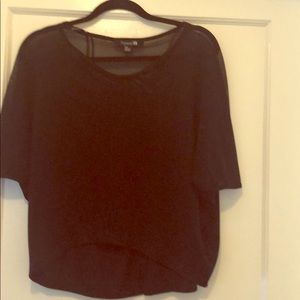 Black sheer and solid top